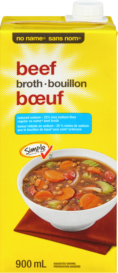 No Name Less Sodium Beef Broth 900ml