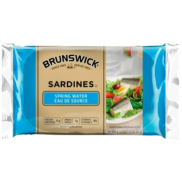 Brunswick Sardine Steaks in Spring Water 106g