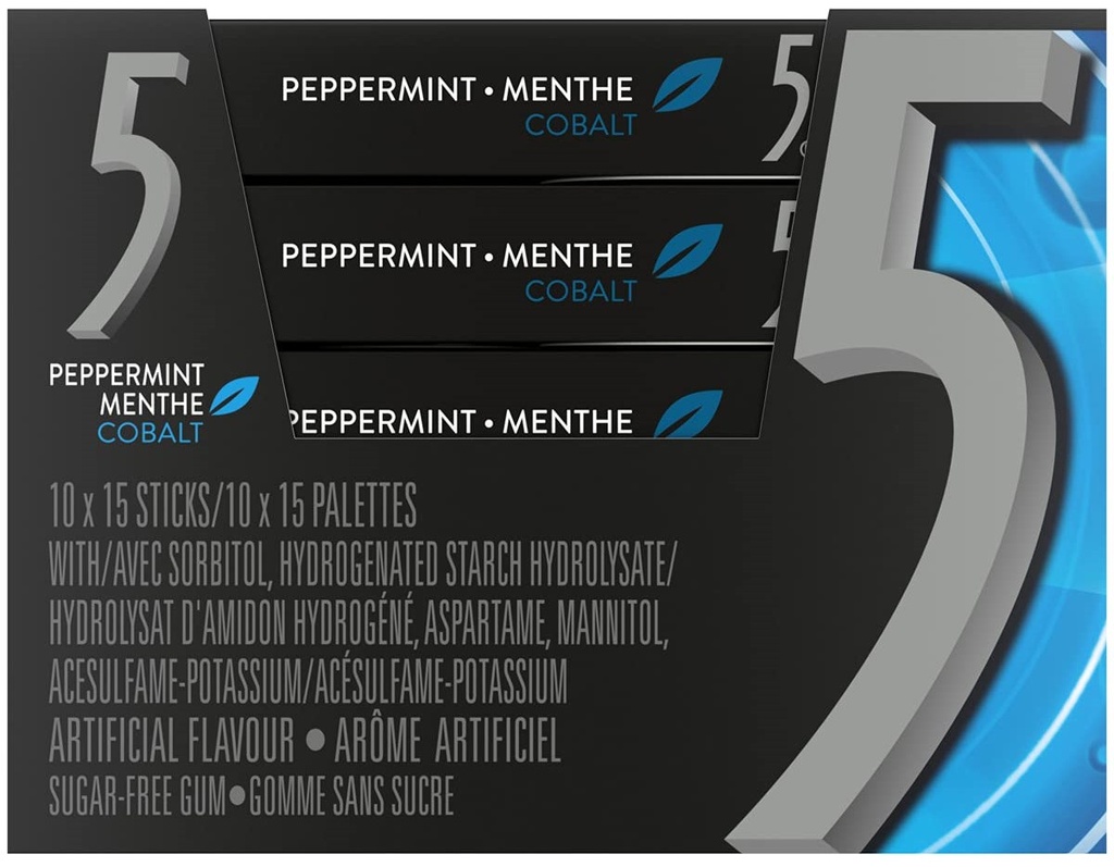 5 Brand Cobalt Gum Cooling Pepermint
