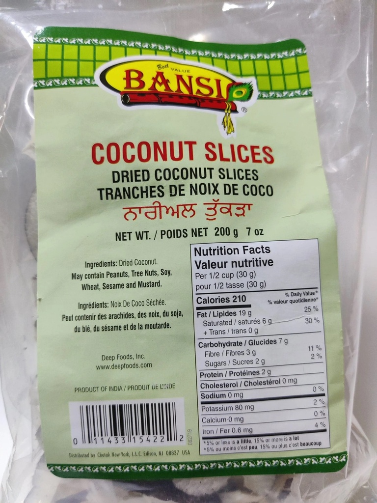 Bansi Coconut Slices 200g