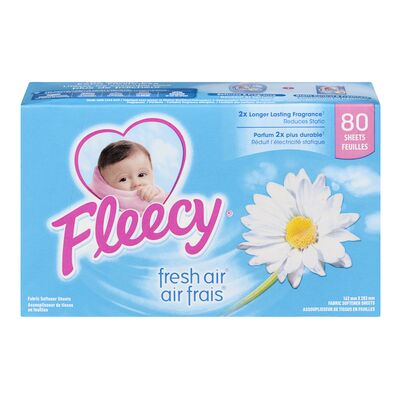 Fleecy Fresh Air Dryer Fabric Softener Sheets