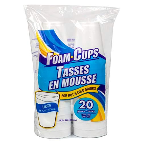 Foam Beverage Cups, 100 Cups