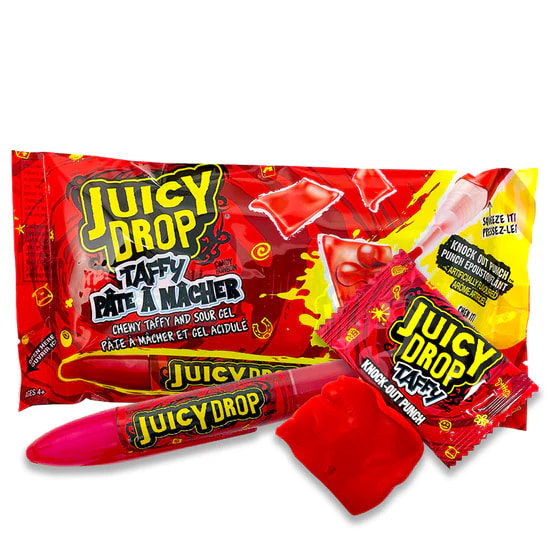 Juicy Drop Chewy Taffy and Sour Gel