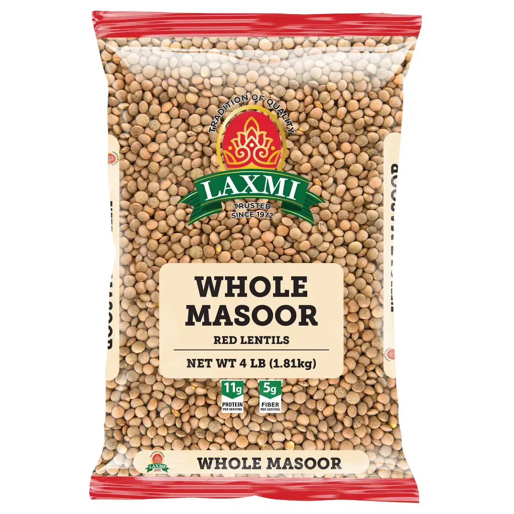 Laxmi Whole Masoor Red Lentils 4lb