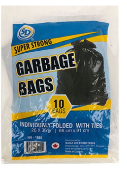 Garbage Bags 26"X36" 10Pk