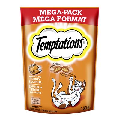 Temptations Turkey Soft & Crunchy Cat Treats 180g