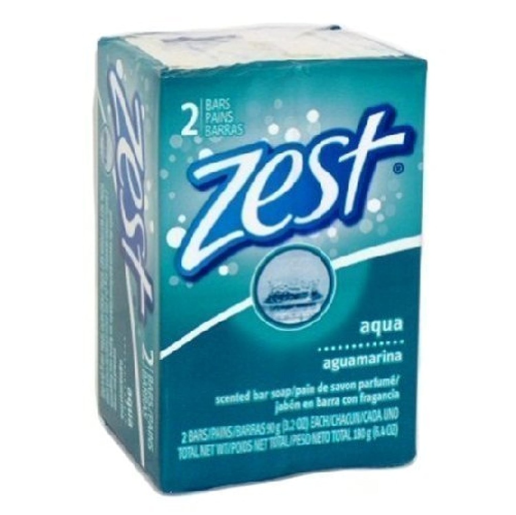 Zest 2-Bar Soap Aqua