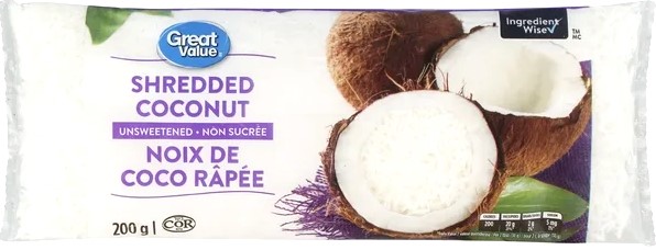 Great Value Shredded Coconut 200g