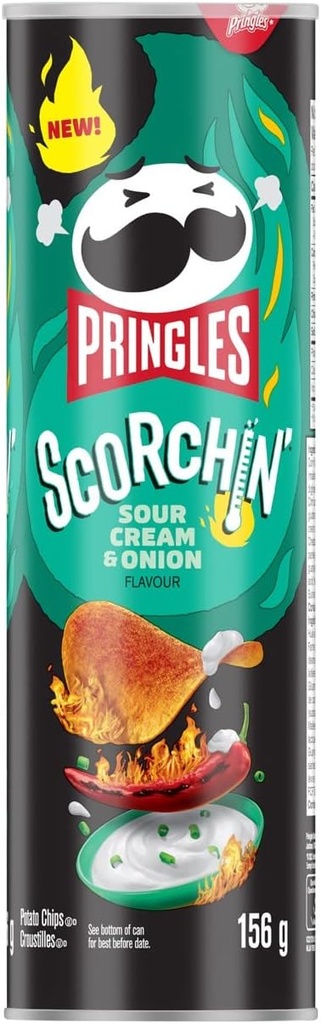 Pringles Scorchin Sour Cream & Onion 156g