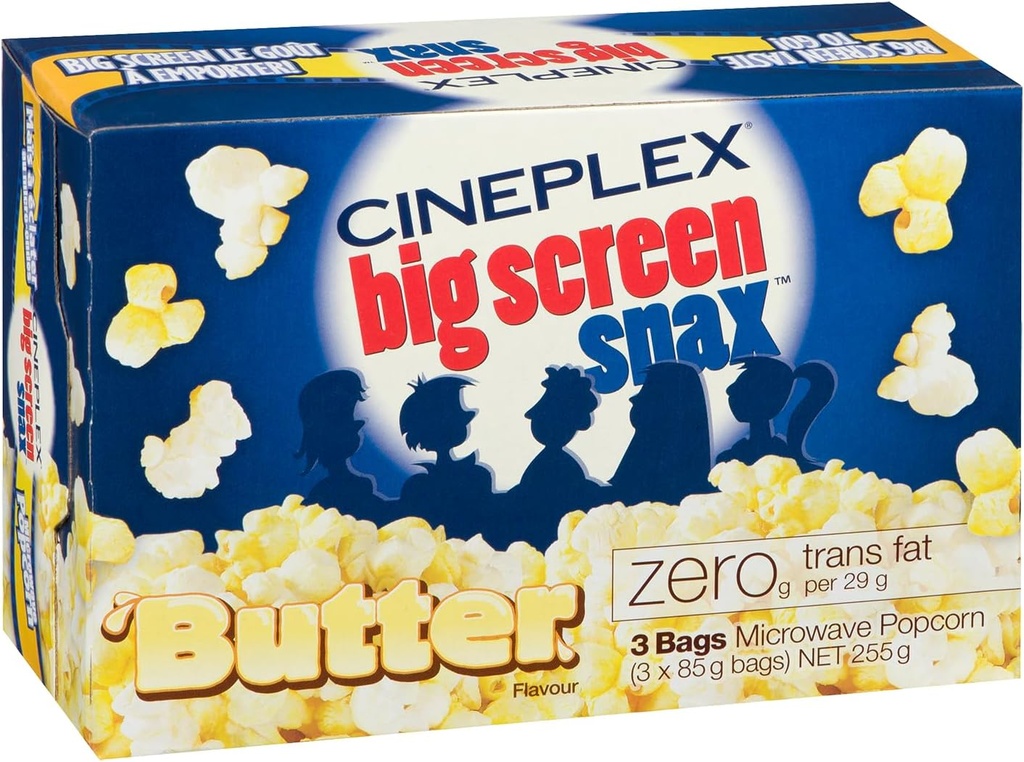 Cineplex Butter Popcorn 3 x 85g