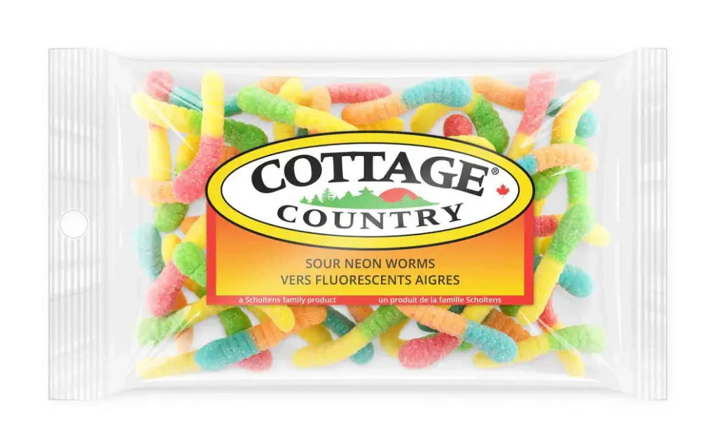 Cottage Country Sour Neon Worms 140g