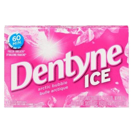 Dentyne Ice Sugar Free Arctic Bubble Gum 12