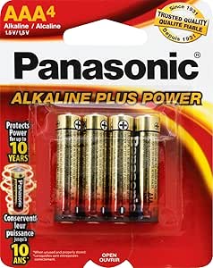Panasonic Alkaline Plus Power AAA-4 Pack