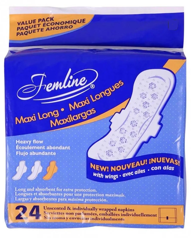 Femline Sanitary Pads Maxi Long 24 Pack