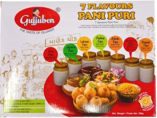 Gujjuben Panipuri 7 Flavours 360g