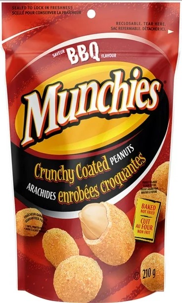 Munchies Crunchy Coated Peanuts BBQ 210g