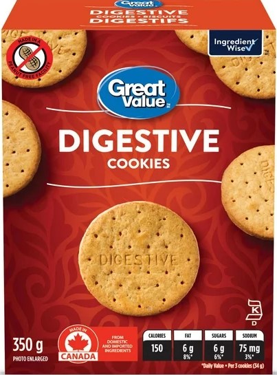 Great Value Digestive Cookies 350g
