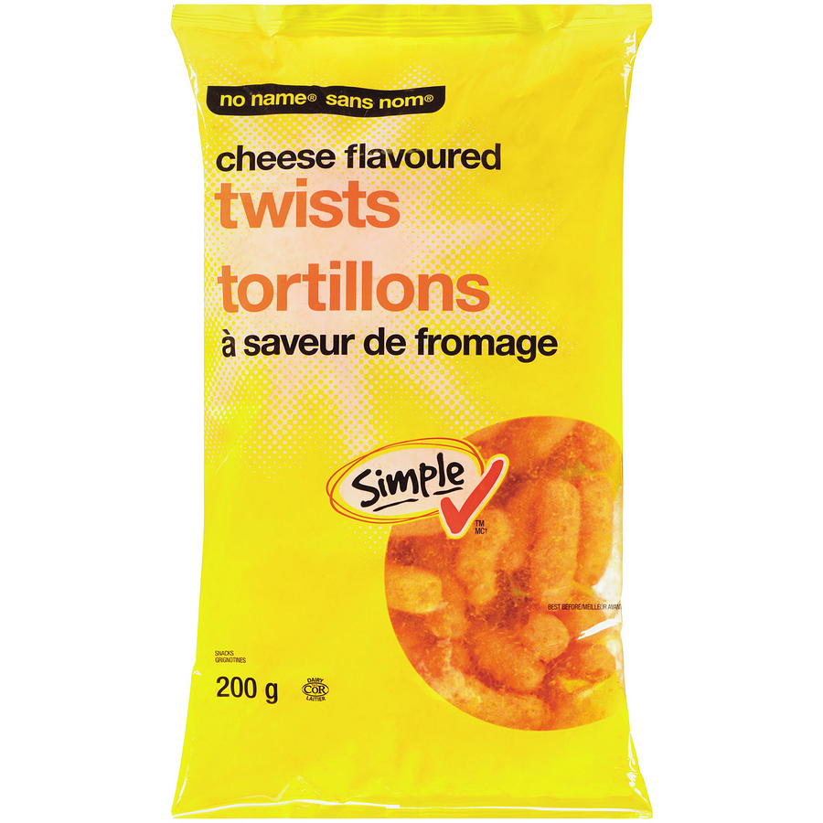 No Name Cheese Flavoured Twists 200g