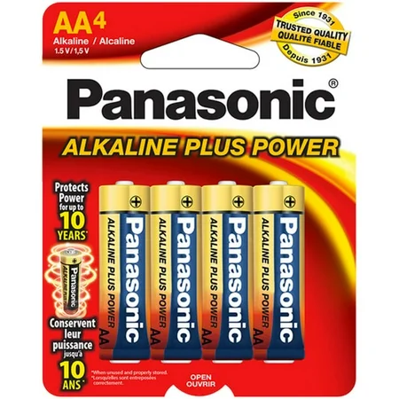 Panasonic Alkaline Batteries AA 4 Pack