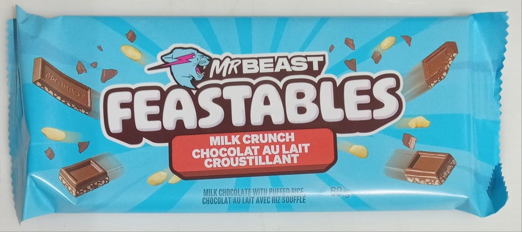 Mr.Beast Feastable Milk Crunch Chocolate 60g
