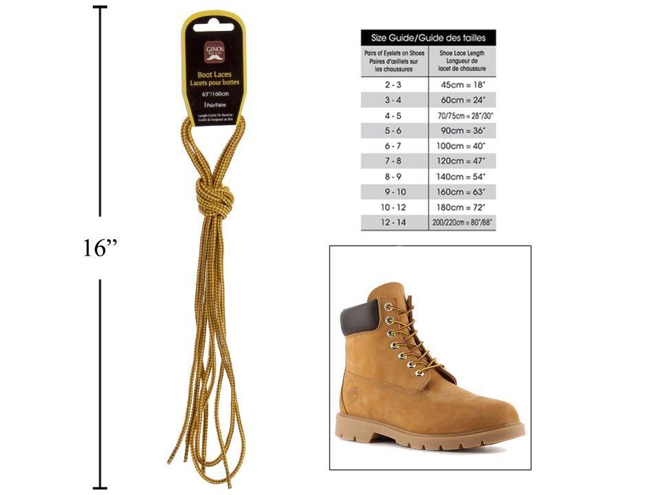 Ginos Boot Laces Golden 160cm