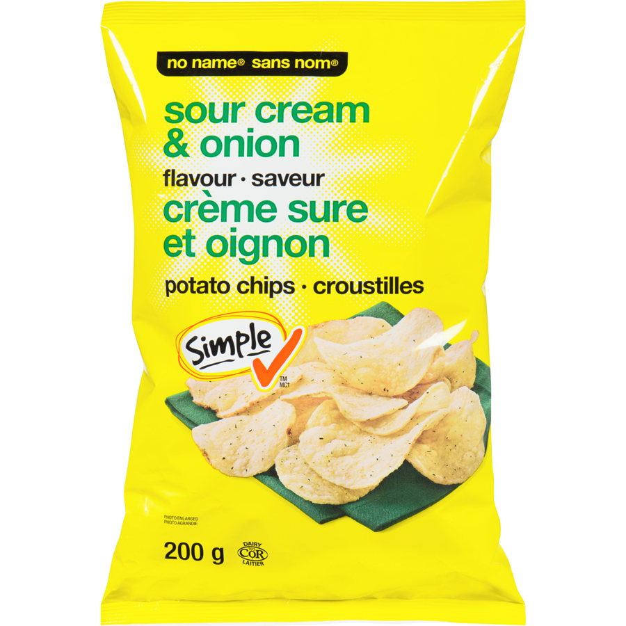 No Name Chips Sour Cream & Onion 200g