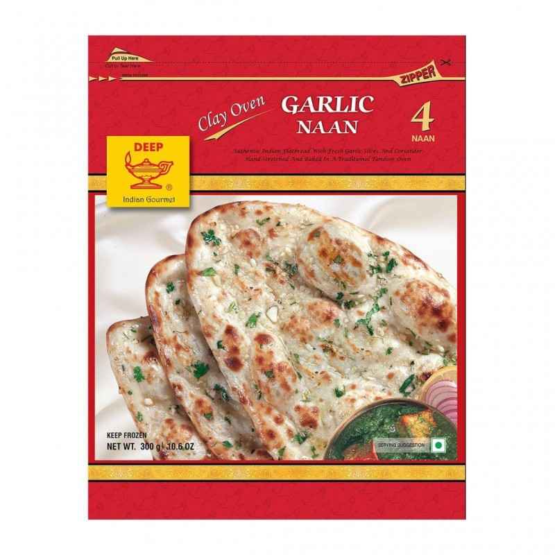 Deep Garlic Naan 4Pc