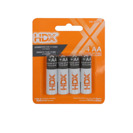 HDX AA Bateries 4Pk