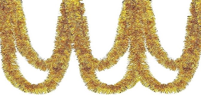 Xmas Shiny Garland Golden 9ft