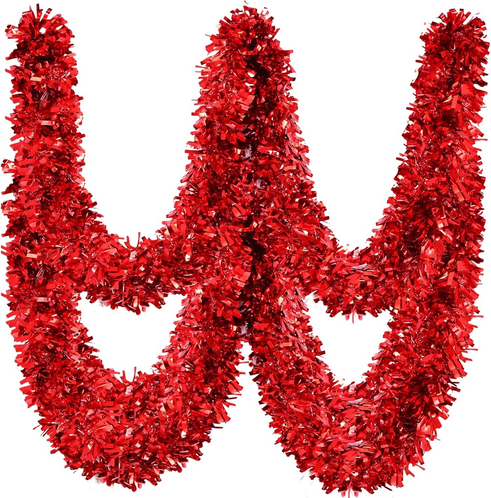 Xmas Shiny Garland Red 9ft
