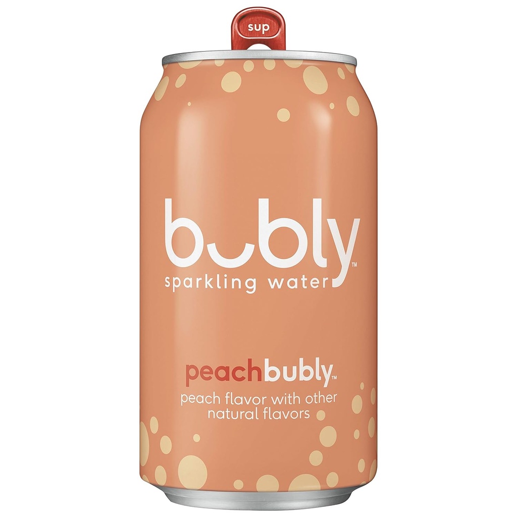 Bubly Peach Sparkling Water 355mL
