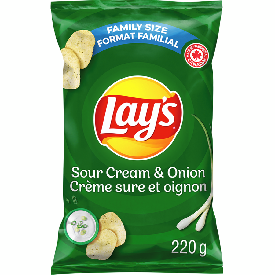 Lays Sour Cream & Onion 220g