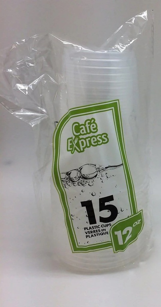 Cafe Express Plastic Glasses 12oz