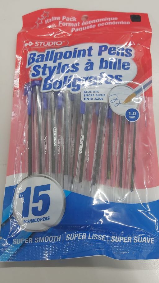 Studio Ball Pens 15Pk