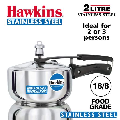 Hawkins Stainless Steel Pressure Cooker 2L