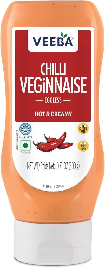 Veeba Chilli Veginnaise Hot & Creamy Eggless 300g
