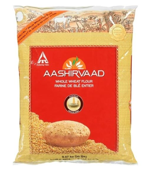 Aashirvaad Whole Wheat Atta 20lb