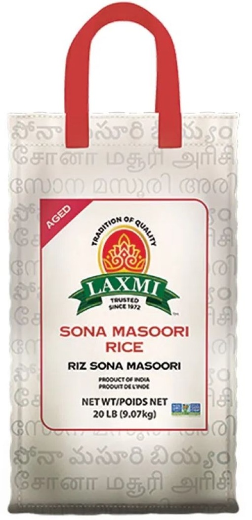 Laxmi Sona Masoori Rice 20 lb