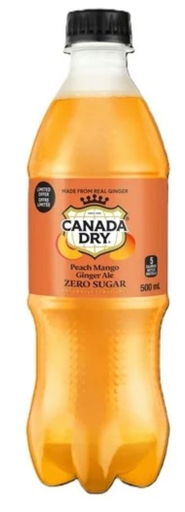 Canada Dry Peach Mango Z.Sugar 500ml