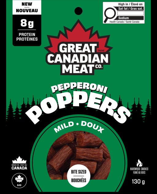 Geat Canadian Meat Pepperoni Poppers Mild 130g