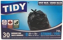 Tidy Black Garbage Bag 30