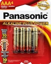 Panasonic Alkaline Plus Power AAA-4 Pack