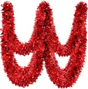 Xmas Shiny Garland Red 9ft