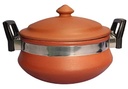 Clay Biryani Pot with Handle 2L