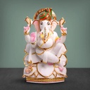 Ganesh Idol 6" Eco Friendly-Pink